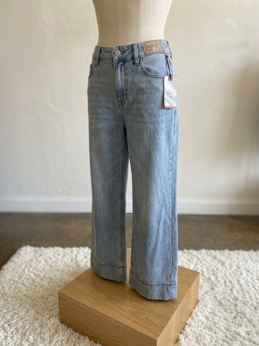 Buffalo David Bitton Light Blue Wide-Leg Jeans
